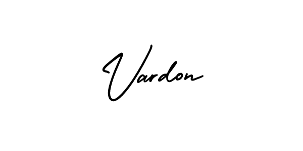 Vardon stylish signature style. Best Handwritten Sign (AmerikaSignatureDemo-Regular) for my name. Handwritten Signature Collection Ideas for my name Vardon. Vardon signature style 3 images and pictures png