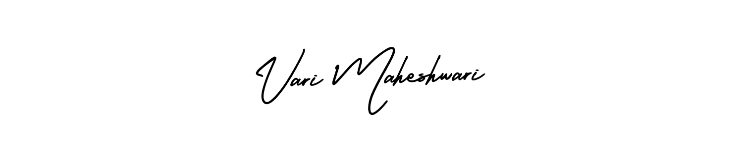 Design your own signature with our free online signature maker. With this signature software, you can create a handwritten (AmerikaSignatureDemo-Regular) signature for name Vari Maheshwari. Vari Maheshwari signature style 3 images and pictures png