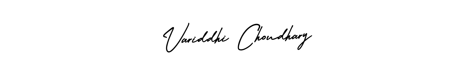 Variddhi Choudhary stylish signature style. Best Handwritten Sign (AmerikaSignatureDemo-Regular) for my name. Handwritten Signature Collection Ideas for my name Variddhi Choudhary. Variddhi Choudhary signature style 3 images and pictures png