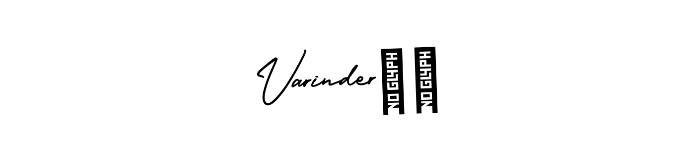 Use a signature maker to create a handwritten signature online. With this signature software, you can design (AmerikaSignatureDemo-Regular) your own signature for name Varinder♥️. Varinder♥️ signature style 3 images and pictures png