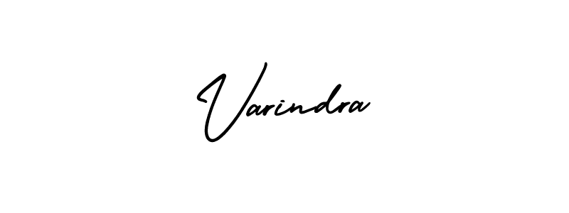 How to make Varindra name signature. Use AmerikaSignatureDemo-Regular style for creating short signs online. This is the latest handwritten sign. Varindra signature style 3 images and pictures png