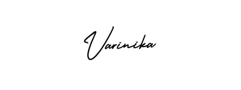 It looks lik you need a new signature style for name Varinika. Design unique handwritten (AmerikaSignatureDemo-Regular) signature with our free signature maker in just a few clicks. Varinika signature style 3 images and pictures png