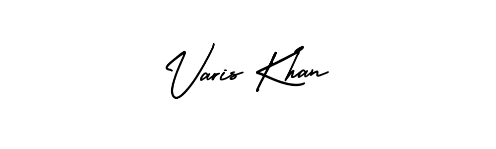 Similarly AmerikaSignatureDemo-Regular is the best handwritten signature design. Signature creator online .You can use it as an online autograph creator for name Varis Khan. Varis Khan signature style 3 images and pictures png
