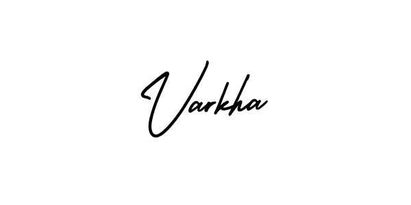 Varkha stylish signature style. Best Handwritten Sign (AmerikaSignatureDemo-Regular) for my name. Handwritten Signature Collection Ideas for my name Varkha. Varkha signature style 3 images and pictures png