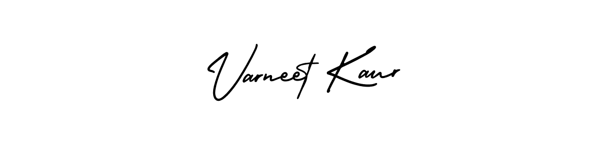 The best way (AmerikaSignatureDemo-Regular) to make a short signature is to pick only two or three words in your name. The name Varneet Kaur include a total of six letters. For converting this name. Varneet Kaur signature style 3 images and pictures png