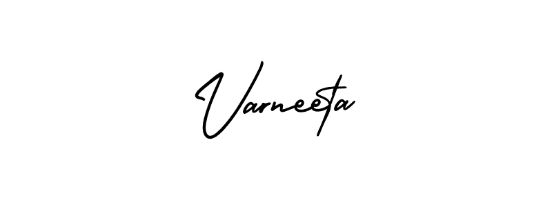 Create a beautiful signature design for name Varneeta. With this signature (AmerikaSignatureDemo-Regular) fonts, you can make a handwritten signature for free. Varneeta signature style 3 images and pictures png