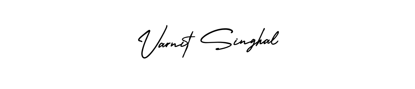 Create a beautiful signature design for name Varnit Singhal. With this signature (AmerikaSignatureDemo-Regular) fonts, you can make a handwritten signature for free. Varnit Singhal signature style 3 images and pictures png