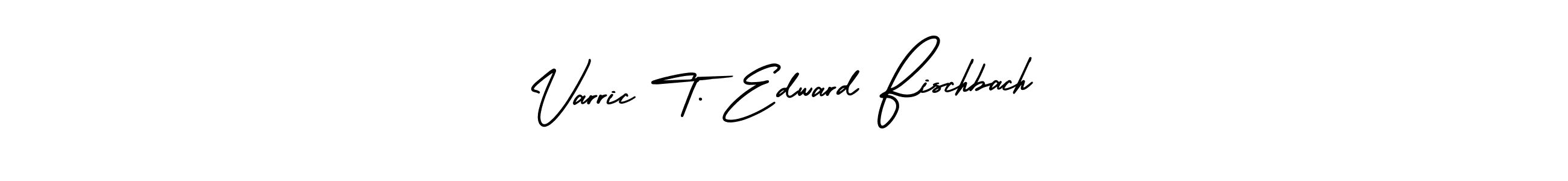 How to make Varric T. Edward Fischbach name signature. Use AmerikaSignatureDemo-Regular style for creating short signs online. This is the latest handwritten sign. Varric T. Edward Fischbach signature style 3 images and pictures png