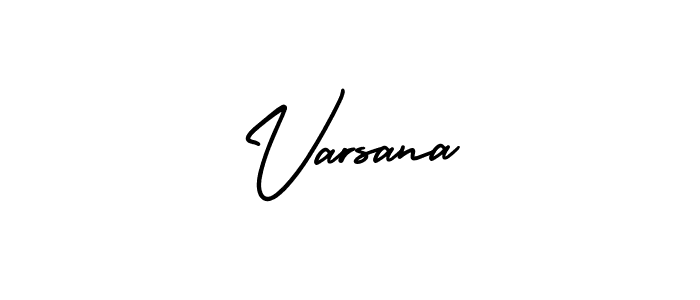 Make a beautiful signature design for name Varsana. With this signature (AmerikaSignatureDemo-Regular) style, you can create a handwritten signature for free. Varsana signature style 3 images and pictures png