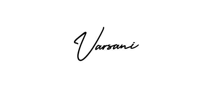Use a signature maker to create a handwritten signature online. With this signature software, you can design (AmerikaSignatureDemo-Regular) your own signature for name Varsani. Varsani signature style 3 images and pictures png