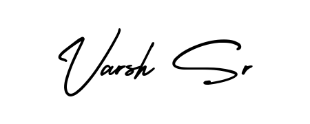How to Draw Varsh Sr signature style? AmerikaSignatureDemo-Regular is a latest design signature styles for name Varsh Sr. Varsh Sr signature style 3 images and pictures png