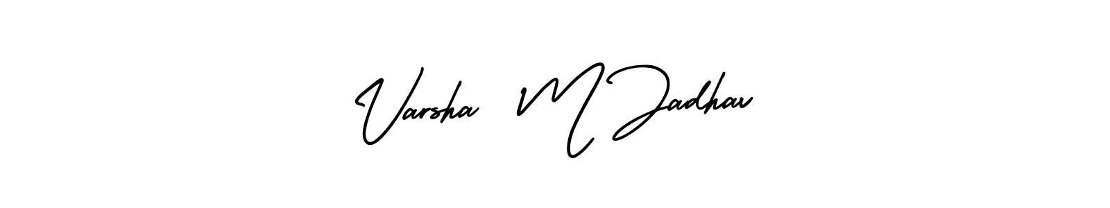 Create a beautiful signature design for name Varsha  M Jadhav. With this signature (AmerikaSignatureDemo-Regular) fonts, you can make a handwritten signature for free. Varsha  M Jadhav signature style 3 images and pictures png