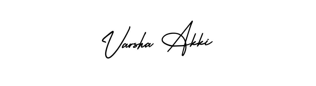 How to make Varsha Akki signature? AmerikaSignatureDemo-Regular is a professional autograph style. Create handwritten signature for Varsha Akki name. Varsha Akki signature style 3 images and pictures png