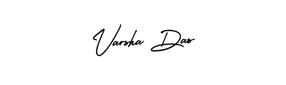 Make a short Varsha Das signature style. Manage your documents anywhere anytime using AmerikaSignatureDemo-Regular. Create and add eSignatures, submit forms, share and send files easily. Varsha Das signature style 3 images and pictures png