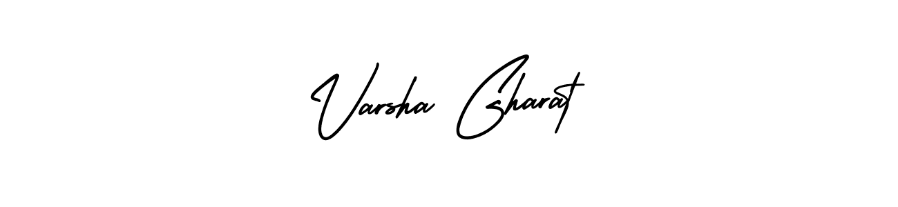 How to Draw Varsha Gharat signature style? AmerikaSignatureDemo-Regular is a latest design signature styles for name Varsha Gharat. Varsha Gharat signature style 3 images and pictures png