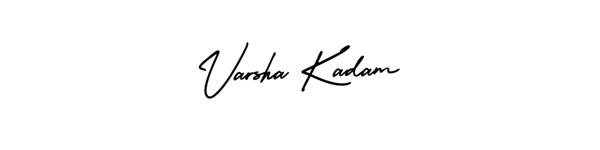 Varsha Kadam stylish signature style. Best Handwritten Sign (AmerikaSignatureDemo-Regular) for my name. Handwritten Signature Collection Ideas for my name Varsha Kadam. Varsha Kadam signature style 3 images and pictures png