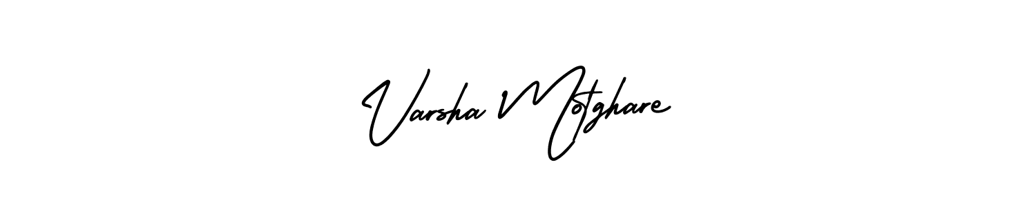 Create a beautiful signature design for name Varsha Motghare. With this signature (AmerikaSignatureDemo-Regular) fonts, you can make a handwritten signature for free. Varsha Motghare signature style 3 images and pictures png