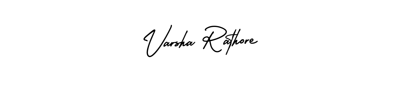 Use a signature maker to create a handwritten signature online. With this signature software, you can design (AmerikaSignatureDemo-Regular) your own signature for name Varsha Rathore. Varsha Rathore signature style 3 images and pictures png