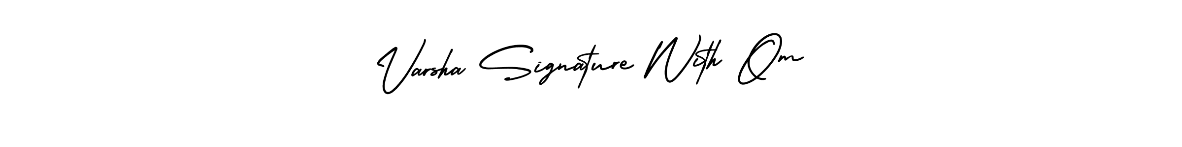Create a beautiful signature design for name Varsha Signature With Om. With this signature (AmerikaSignatureDemo-Regular) fonts, you can make a handwritten signature for free. Varsha Signature With Om signature style 3 images and pictures png