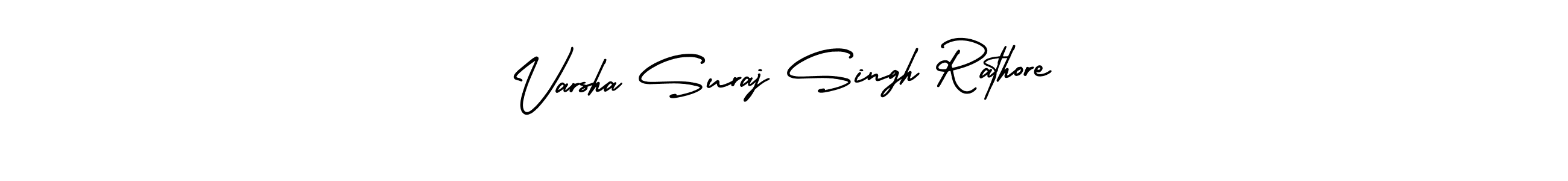 How to make Varsha Suraj Singh Rathore name signature. Use AmerikaSignatureDemo-Regular style for creating short signs online. This is the latest handwritten sign. Varsha Suraj Singh Rathore signature style 3 images and pictures png