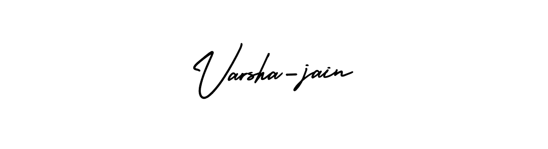 How to make Varsha-jain signature? AmerikaSignatureDemo-Regular is a professional autograph style. Create handwritten signature for Varsha-jain name. Varsha-jain signature style 3 images and pictures png