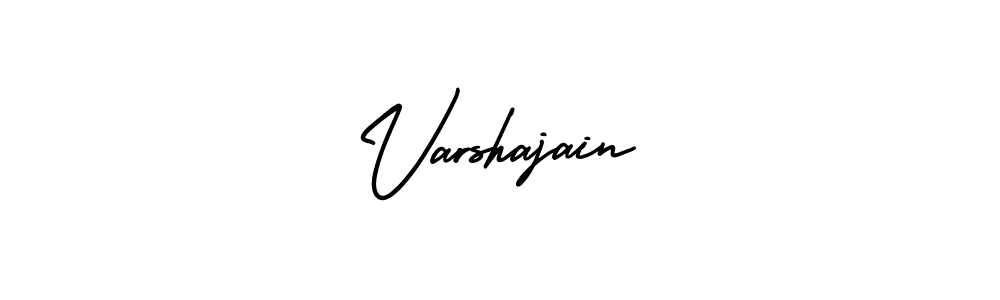 How to make Varshajain name signature. Use AmerikaSignatureDemo-Regular style for creating short signs online. This is the latest handwritten sign. Varshajain signature style 3 images and pictures png