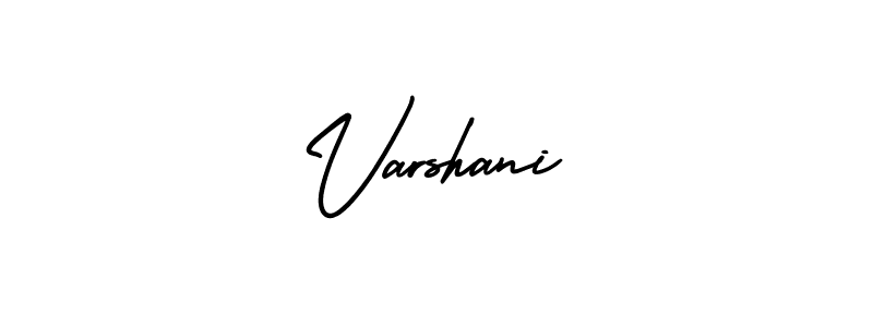 Varshani stylish signature style. Best Handwritten Sign (AmerikaSignatureDemo-Regular) for my name. Handwritten Signature Collection Ideas for my name Varshani. Varshani signature style 3 images and pictures png