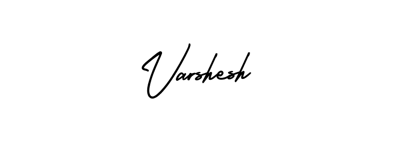 How to make Varshesh name signature. Use AmerikaSignatureDemo-Regular style for creating short signs online. This is the latest handwritten sign. Varshesh signature style 3 images and pictures png