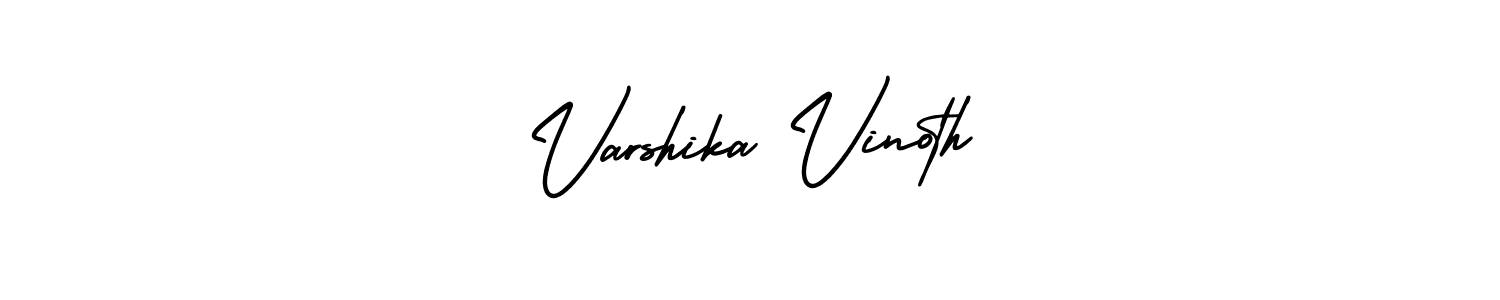 How to make Varshika Vinoth signature? AmerikaSignatureDemo-Regular is a professional autograph style. Create handwritten signature for Varshika Vinoth name. Varshika Vinoth signature style 3 images and pictures png