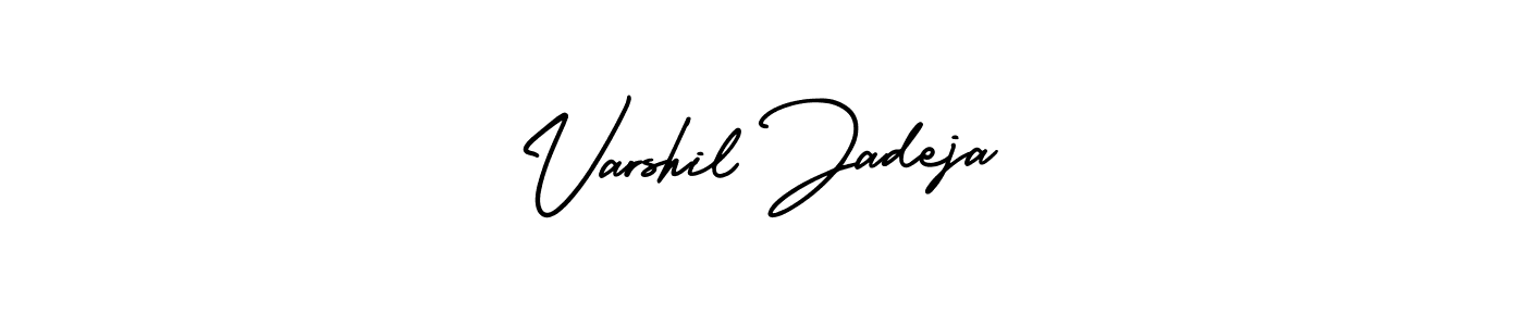 Make a beautiful signature design for name Varshil Jadeja. With this signature (AmerikaSignatureDemo-Regular) style, you can create a handwritten signature for free. Varshil Jadeja signature style 3 images and pictures png