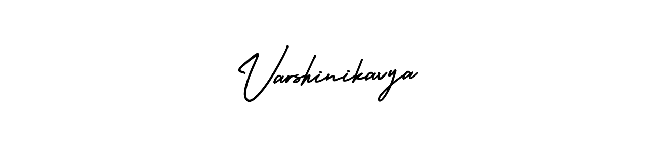 How to make Varshinikavya name signature. Use AmerikaSignatureDemo-Regular style for creating short signs online. This is the latest handwritten sign. Varshinikavya signature style 3 images and pictures png