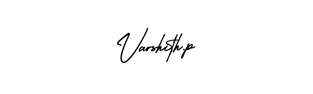 This is the best signature style for the Varshith.p name. Also you like these signature font (AmerikaSignatureDemo-Regular). Mix name signature. Varshith.p signature style 3 images and pictures png