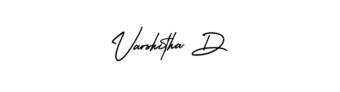 How to make Varshitha D name signature. Use AmerikaSignatureDemo-Regular style for creating short signs online. This is the latest handwritten sign. Varshitha D signature style 3 images and pictures png