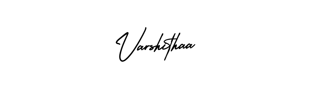 How to make Varshithaa signature? AmerikaSignatureDemo-Regular is a professional autograph style. Create handwritten signature for Varshithaa name. Varshithaa signature style 3 images and pictures png