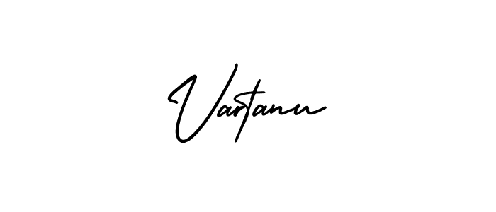 How to make Vartanu name signature. Use AmerikaSignatureDemo-Regular style for creating short signs online. This is the latest handwritten sign. Vartanu signature style 3 images and pictures png