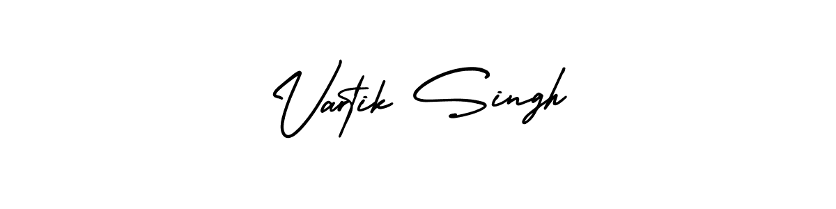 Vartik Singh stylish signature style. Best Handwritten Sign (AmerikaSignatureDemo-Regular) for my name. Handwritten Signature Collection Ideas for my name Vartik Singh. Vartik Singh signature style 3 images and pictures png