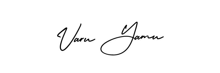 How to Draw Varu Yamu signature style? AmerikaSignatureDemo-Regular is a latest design signature styles for name Varu Yamu. Varu Yamu signature style 3 images and pictures png