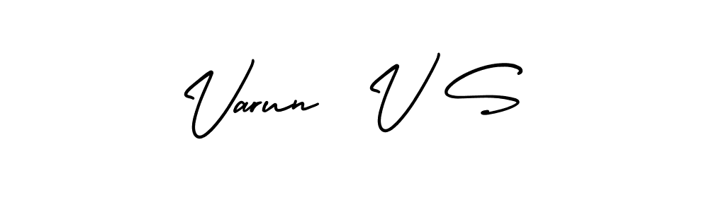 Similarly AmerikaSignatureDemo-Regular is the best handwritten signature design. Signature creator online .You can use it as an online autograph creator for name Varun  V S. Varun  V S signature style 3 images and pictures png