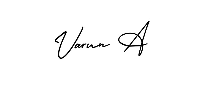Make a beautiful signature design for name Varun A. Use this online signature maker to create a handwritten signature for free. Varun A signature style 3 images and pictures png