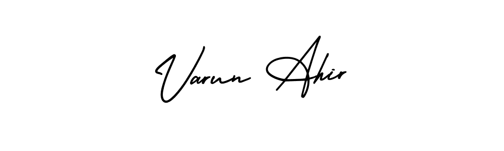 Make a beautiful signature design for name Varun Ahir. With this signature (AmerikaSignatureDemo-Regular) style, you can create a handwritten signature for free. Varun Ahir signature style 3 images and pictures png