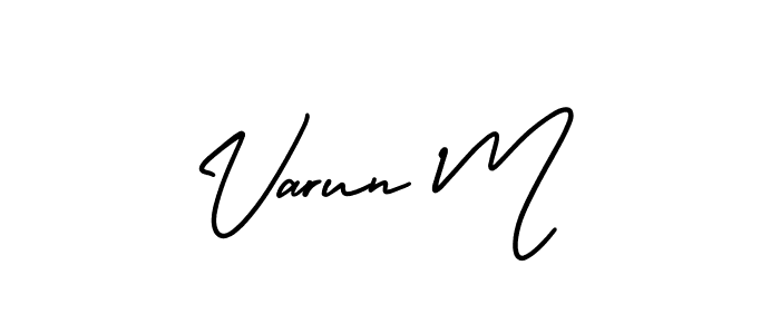 Create a beautiful signature design for name Varun M. With this signature (AmerikaSignatureDemo-Regular) fonts, you can make a handwritten signature for free. Varun M signature style 3 images and pictures png