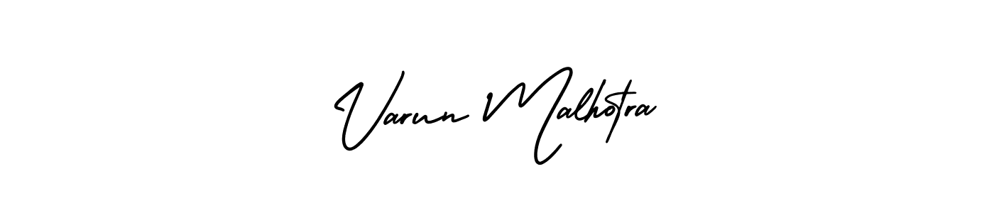 The best way (AmerikaSignatureDemo-Regular) to make a short signature is to pick only two or three words in your name. The name Varun Malhotra include a total of six letters. For converting this name. Varun Malhotra signature style 3 images and pictures png