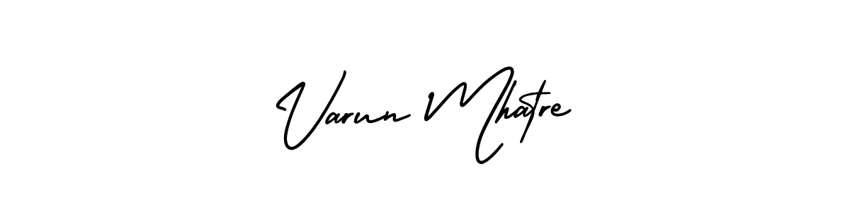 How to make Varun Mhatre name signature. Use AmerikaSignatureDemo-Regular style for creating short signs online. This is the latest handwritten sign. Varun Mhatre signature style 3 images and pictures png