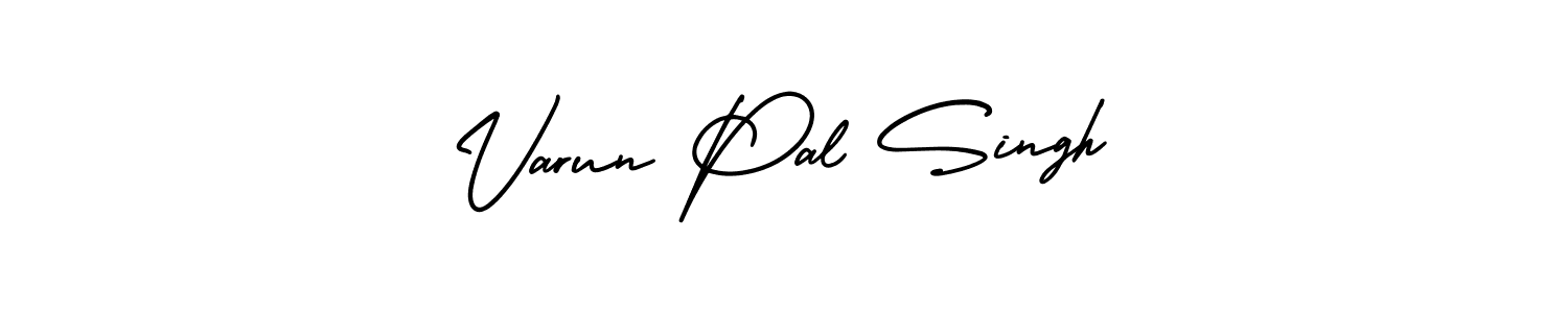 The best way (AmerikaSignatureDemo-Regular) to make a short signature is to pick only two or three words in your name. The name Varun Pal Singh include a total of six letters. For converting this name. Varun Pal Singh signature style 3 images and pictures png