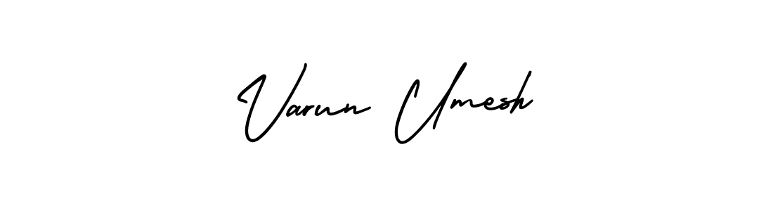 Make a beautiful signature design for name Varun Umesh. With this signature (AmerikaSignatureDemo-Regular) style, you can create a handwritten signature for free. Varun Umesh signature style 3 images and pictures png