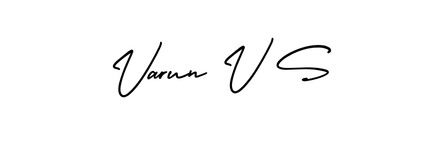 Make a beautiful signature design for name Varun V S. With this signature (AmerikaSignatureDemo-Regular) style, you can create a handwritten signature for free. Varun V S signature style 3 images and pictures png