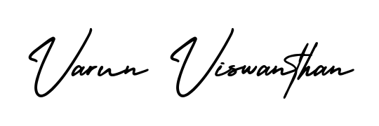 Get inspired by this graceful AmerikaSignatureDemo-Regular signature style for name Varun Viswanthan. Smooth loops and balanced proportions for everyday use. Varun Viswanthan signature style 3 images and pictures png