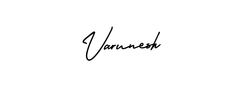 Varunesh stylish signature style. Best Handwritten Sign (AmerikaSignatureDemo-Regular) for my name. Handwritten Signature Collection Ideas for my name Varunesh. Varunesh signature style 3 images and pictures png