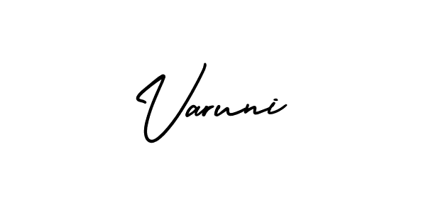 How to make Varuni signature? AmerikaSignatureDemo-Regular is a professional autograph style. Create handwritten signature for Varuni name. Varuni signature style 3 images and pictures png