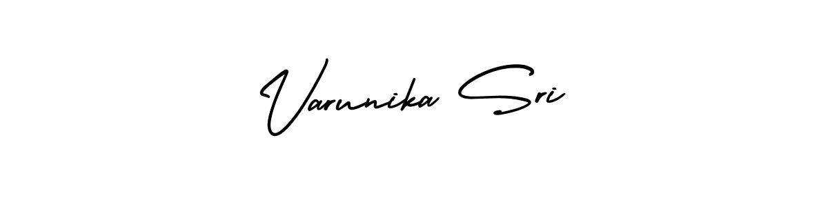 This is the best signature style for the Varunika Sri name. Also you like these signature font (AmerikaSignatureDemo-Regular). Mix name signature. Varunika Sri signature style 3 images and pictures png